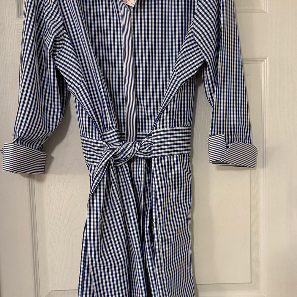 Gretchen Scott NWT Blue Gingham Dress - Picture 6 of 9